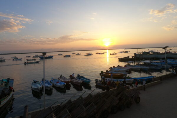 Dawn with a beautiful rising sun at Amu Tamu Island Lamu. Photo by Neville Ng'ambwa