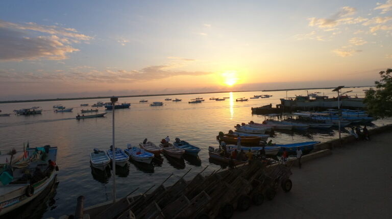 Dawn with a beautiful rising sun at Amu Tamu Island Lamu. Photo by Neville Ng'ambwa