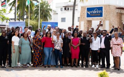 Journalists drawn from different African countries during an Africa Journalists Climate Training held in Mombasa organized by Power Shift Africa